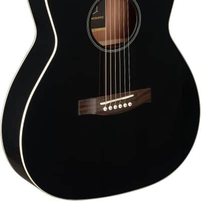 JN Guitars BES-A BK Bessie Series Acoustic Auditorium, Solid Spruce Top, Black Bild 1