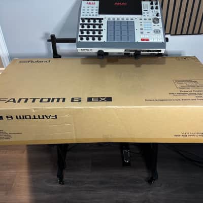 Roland Fantom 6 EX 61-Key Workstation Keyboard 2026 - Black image 1
