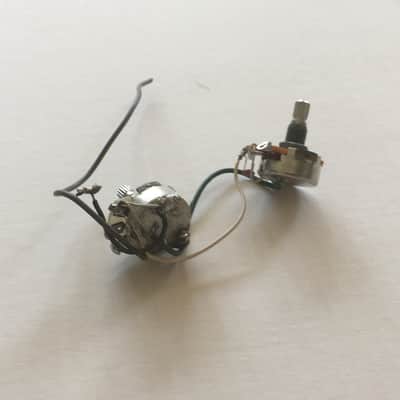 2 Vintage 1996 Fender Thinline Tele Guitar Micro Pots Wiring Harness 500K Parts image 1