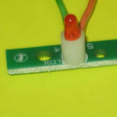 lightly used Boss RED LED on a very small rectangle circuit board + green & orange wires (works fine) for Boss compact size pedals - came off of a lightly used 2005 DD3 pedal (the DD-3B version) (NO pedal included / NO other items included) image 10
