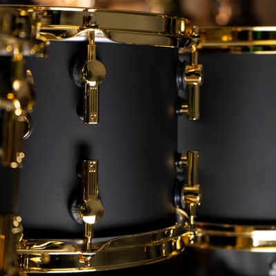 Sonor SQ2 Medium Beech 6pc Shell Pack-Dark Satin w/ Gold Hardware image 11