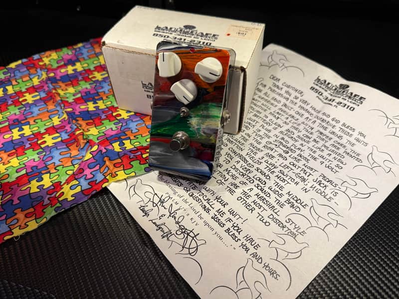 Landgraff Dynamic Overdrive Pedal 1999 - 2015 Signed by Roselyn Landgraff, hand painted Swirl image 1