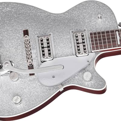 Gretsch G6129T-89 Vintage Select '89 Sparkle Jet with Bigsby Silver Sparkle 2021 w/OHSC image 8