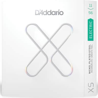 D'Addario XSE1156 XS Medium Top/Extra Heavy Bottom Coated Nickel Electric Guitar Strings, 11-56 image 1