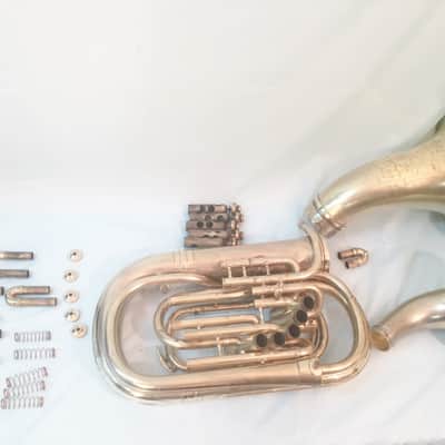 Conn Double Bell Euphonium-Gold Plated-Engraved-Made 1913-Clean-Playable-w/Case! image 3
