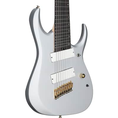 Ibanez RGDMS8 Multi-Scale Electric Guitar, 8-String, Clear Silver Metallic image 1