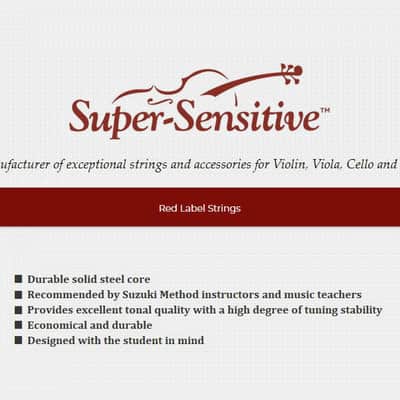 Red Label Super-Sensitive Viola SINGLE G String 12" Mini - Medium Gauge Tension image 2