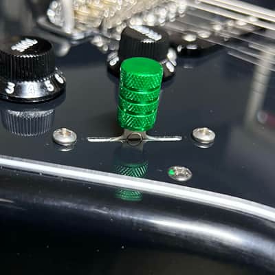 Kinnatone Green KNURLED Aluminum Switch Tip for 3 or 5 way Black image 2