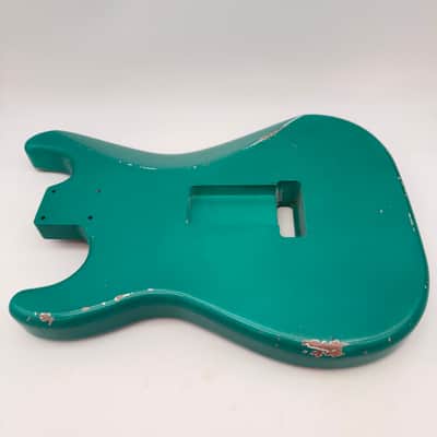 MJT Stratocaster Body Alder Relic Nitro Sherwood Green Metallic mjt5544 image 5