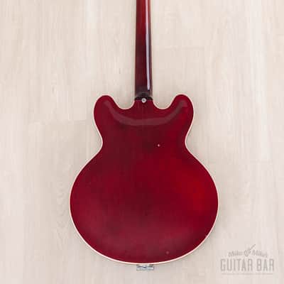 1962 Gibson ES-335 TDC Vintage Semi-Hollow Guitar Cherry w/ Bigsby, Pat # Pickups, Lifton Case image 3