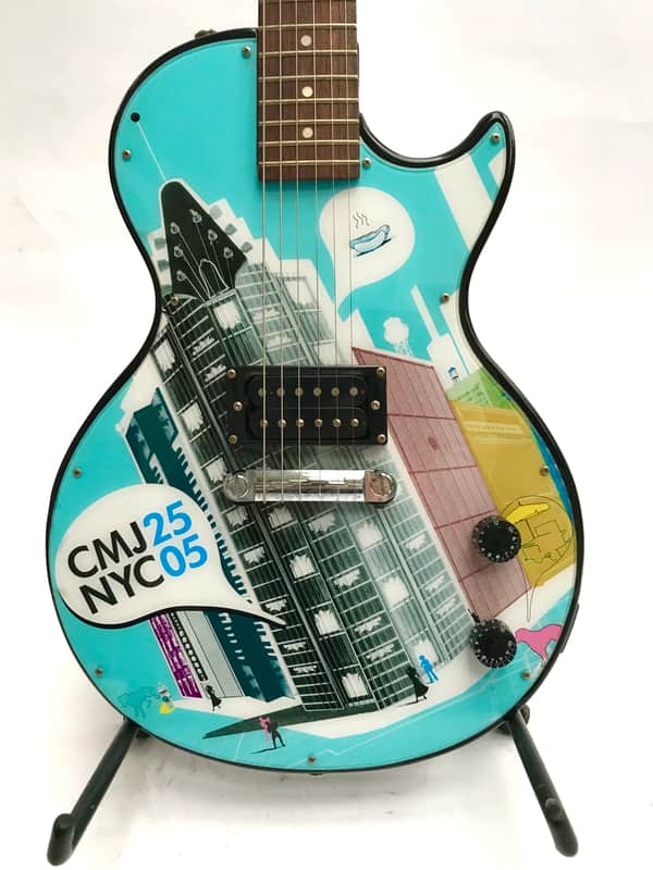Collectors Epiphone Les Paul jr CMJ One Of A Kind? Custom Art Promotional image 1