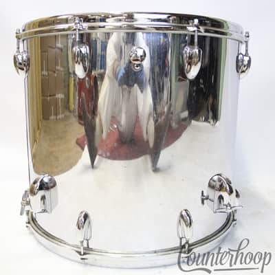 Slingerland 18x16"3Ply Floor Tom Drum Chrome Over Wood COW Vintage70s Sound King image 7