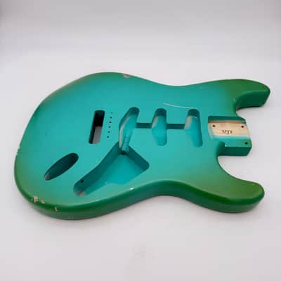MJT Stratocaster Body Alder Relic Nitro USA Seafoam mjt5535 image 2