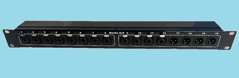 Mamba 12 in x 4 out XLR Combo (XLR/TRS/TS) to XLR Male 1RU XLR Patch Bay image 1