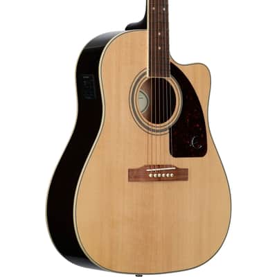 Epiphone J-45 EC Studio Acoustic-Electric Guitar, Natural image 3