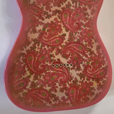 Pink Paisley Tele Body, Aged, Nitro , Alder image 5