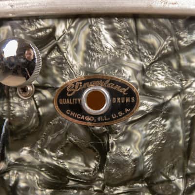 1950s Slingerland 5x14 Student Model Black Diamond Pearl Snare Drum image 9