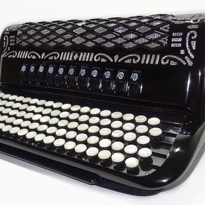 Close to New! Original Borsini Professional 5 Row Button Accordion 120 Bass, made in Italy, C Griff, includes Straps and Case, Top Quality Great Accordion! 2537 image 8