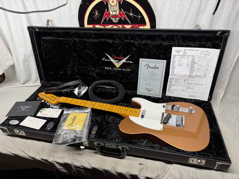 Fender USA Custom Shop Special Edition Custom Deluxe Telecaster Guitar with COA + Case 2010 - Copper / Maple neck image 1