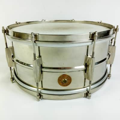 Gretsch 6.5x14"Broadkaster Nickel-Brass NOB Snare Drum 8Lug Vintage 1949-50 RARE image 1