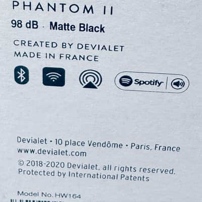 Devialet Phantom ll 2 98db- Matte Black Excellent with New Carrying Case image 6