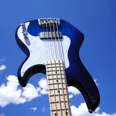 G&L USA Fullerton Deluxe Kiloton 5 Blueburst/Maple Neck 5-String Electric Bass Guitar w/ Deluxe Gig Bag (2025) image 4