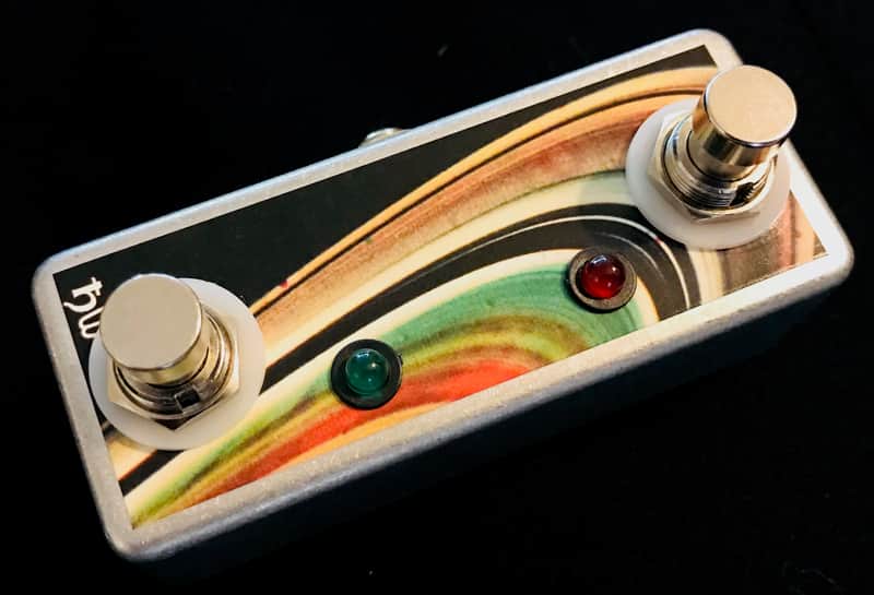 Saturnworks 2-Channel TRS Double Latching Amp Device Switch w/LEDs Internal Power - Handcrafted image 1