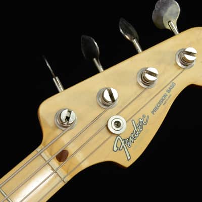 Fender Precision Bass 1986 E Series MIJ Japan Maple Fingerboard Aged White image 8