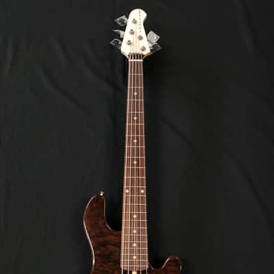 Lakland  USA Custom Deluse 55-94 Walnut Burl 5 String Bass image 3