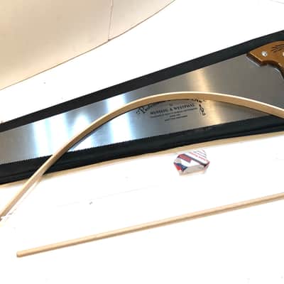 Electric musical saw tenor singing saw with case bow and instructions The Electric Mayhem.  2021 Wood image 3
