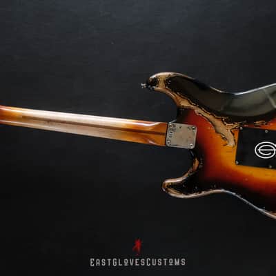 Fender Stratocaster Sunburst HSS Heavy Aged Relic by East Gloves Customs image 19