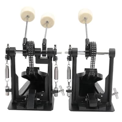 Cxxss Wool Felt Hammer Double Drum Pedal Professional Double Bass Drum Pedal Black image 15