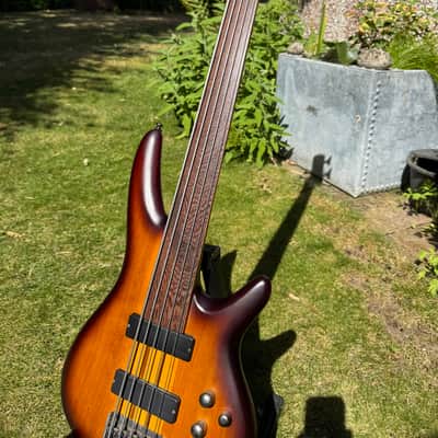 Ibanez SRF705 Fretless - Brown Burst Flat image 1