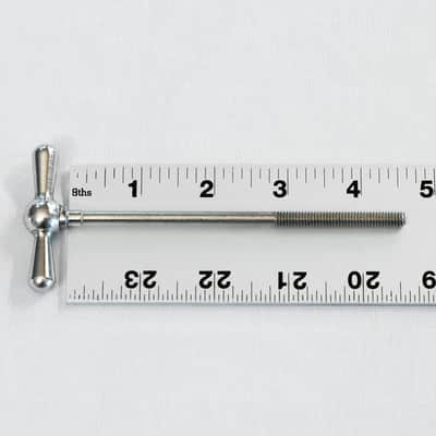 Leedy & Ludwig "L" 4-1/2" Bass Drum T-rods 50's - Chrome (2-Pack) image 4