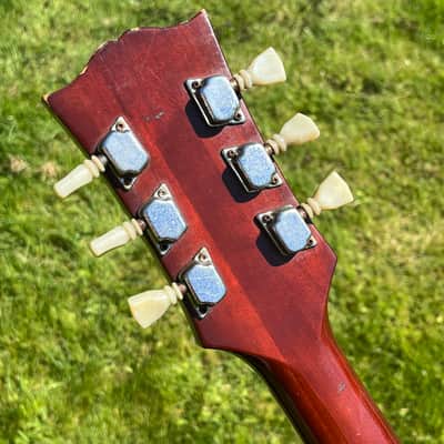 RARE 1973 Greco EG-360S Les Paul "Tobacco Burst" Pancake Body + Nylon Saddles + Alnico 2 Humbuckers (PRE-SERIAL MIJ MADE IN JAPAN Lawsuit Era) + GIG BAG image 5
