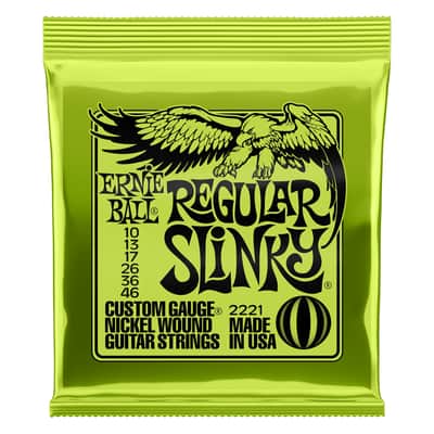 Ernie Ball P02221 10-46 Regular Slinky Nickel Wound Electric Guitar Strings