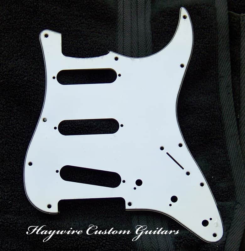 Haywire Custom Guitars Inc. Lot of Four (4) For Fender Stratocaster/Strat 3-Ply 11-Hole SSS Guitar Pick guard - WHITE + Free shipping image 1