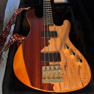 Cort Jeff Berlin Rithimic Bass w GATOR CASE Alder/Spalted Maple-Padouk Top Bartolini pickups image 3