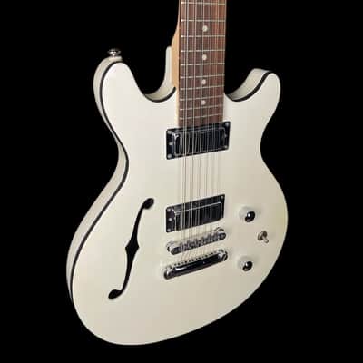 Daisy Rock Retro-H 12 String Electric Guitar in White Pearl W/ Gigbag image 3