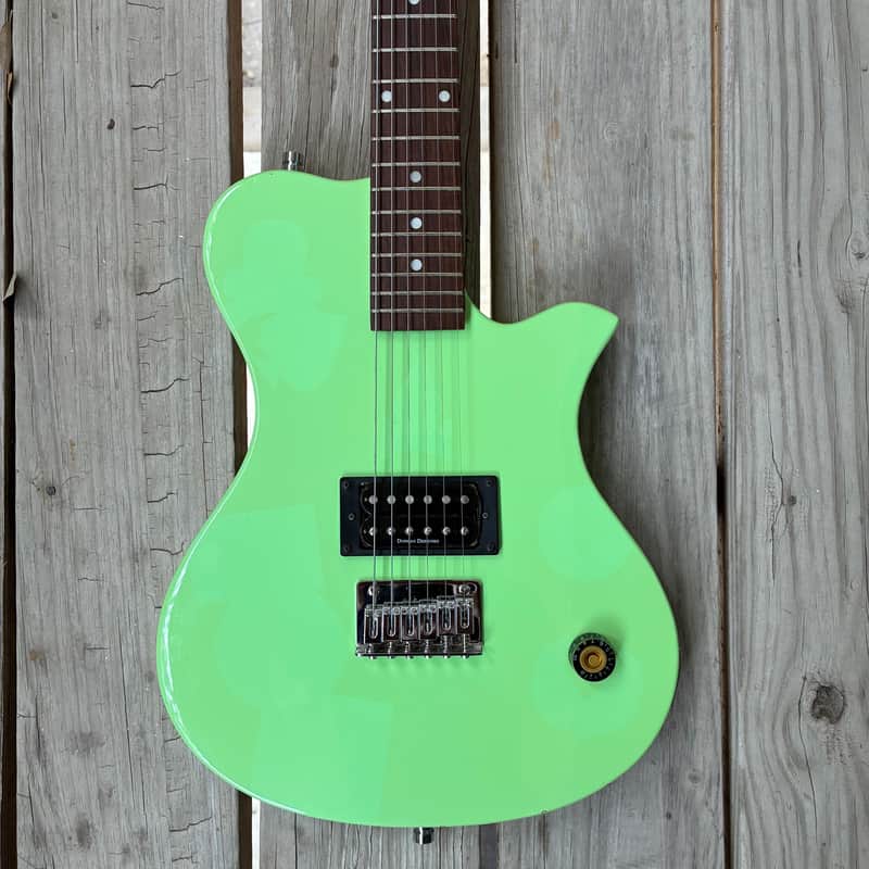 First Act ME 219 short scale electric Guitar upgraded - Neon green image 1