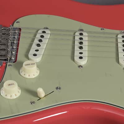 Fender Custom Shop Stratocaster 1959 TCP Vintage Custom Faded Aged Fiesta Red image 7