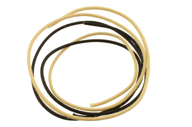 22 Gauge Vintage "Push Back" Cloth Wire - BLACK/WHITE, 3-1/2' Each image 1