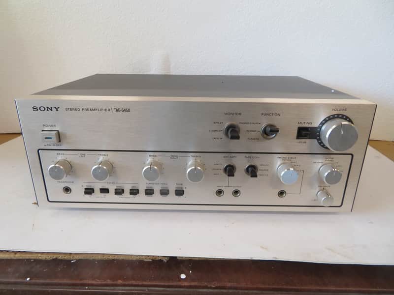 Sony TAE 5450 Pre Amplifier mid 1970's - silver faceplate image 1