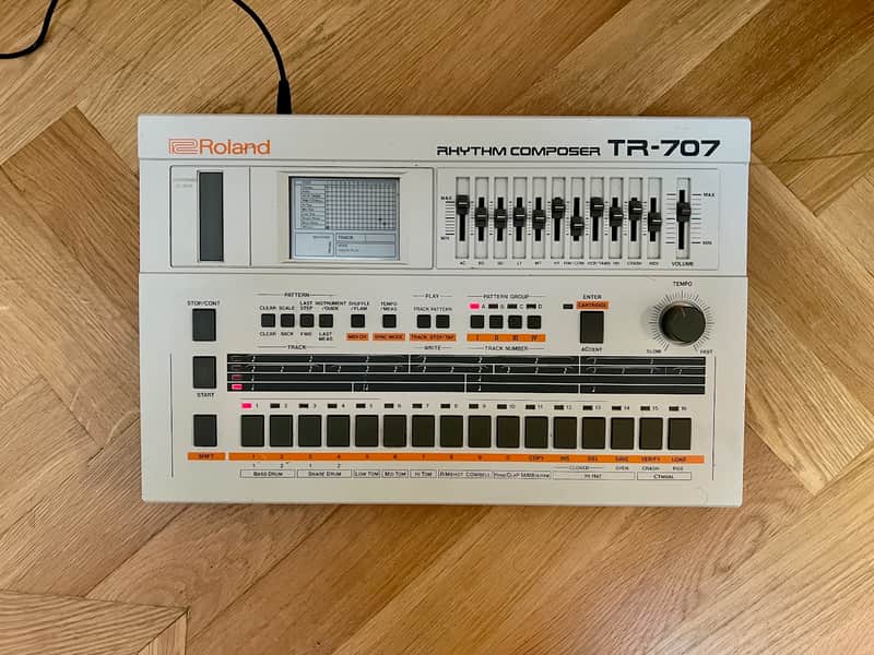 Roland TR-707 Rhythm Composer with both V2 HKA ROM update + Cymbals expansion. image 1