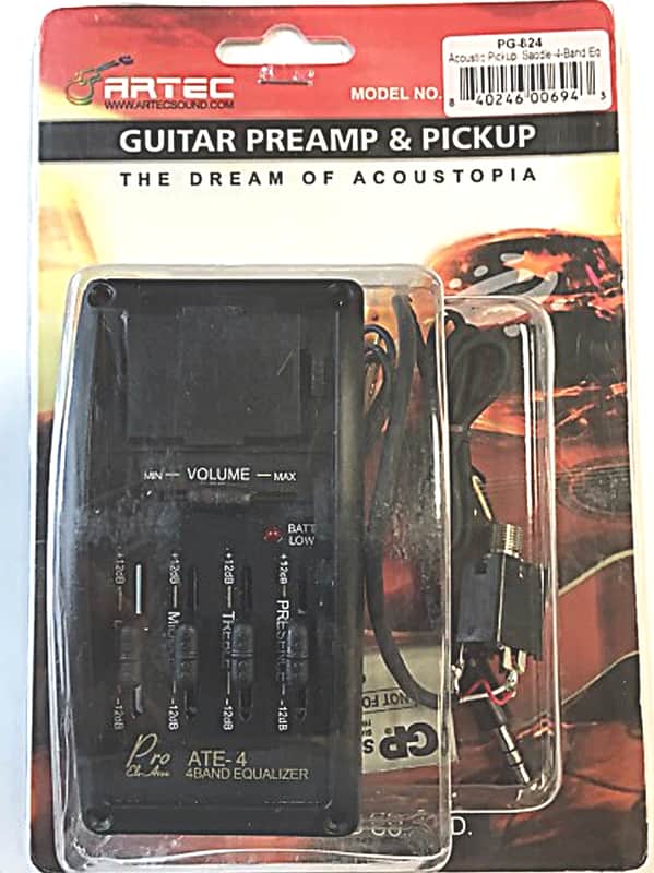 Artec ATE-4 pg-824 PRE AMP EQ SYSTEM AND PIEZO PICKUP FOR ACOUSTIC GUITAR image 1