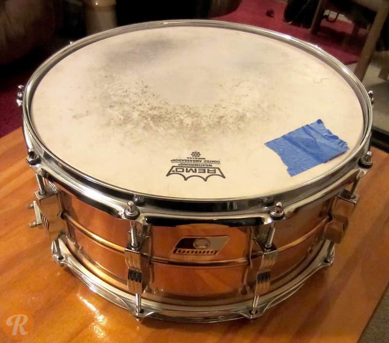 Ludwig 6.5x14" LM306 Rocker Bronze Snare Drum image 2