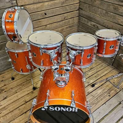 Drum Kit Sonor 3007 Special Edition, Orange Sparkle USED! RKSE010624 image 5