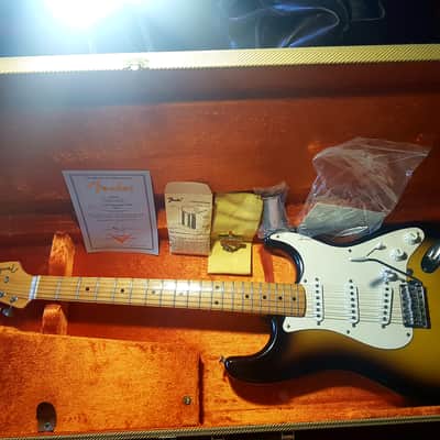 Fender Custom Shop '56 Stratocaster2005 great 2 tone sunburst nitro maple fingerboard image 2
