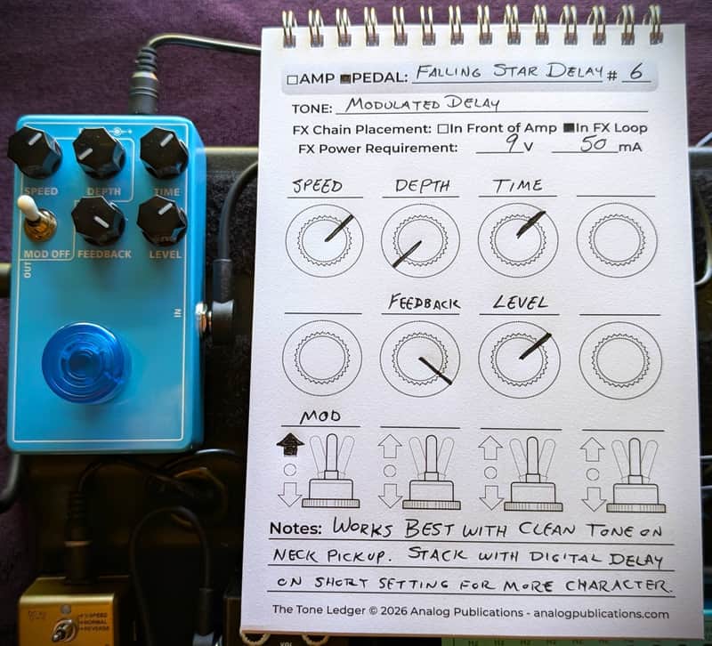 The Tone Ledger - Keep Track of Your Amp and Pedal Tones Worry-Free (Great Gift for Guitar, Bass, Keyboard Users) image 1