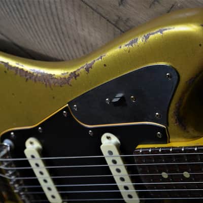 American Fender Jaguar Custom Relic Gold Sparkle image 15